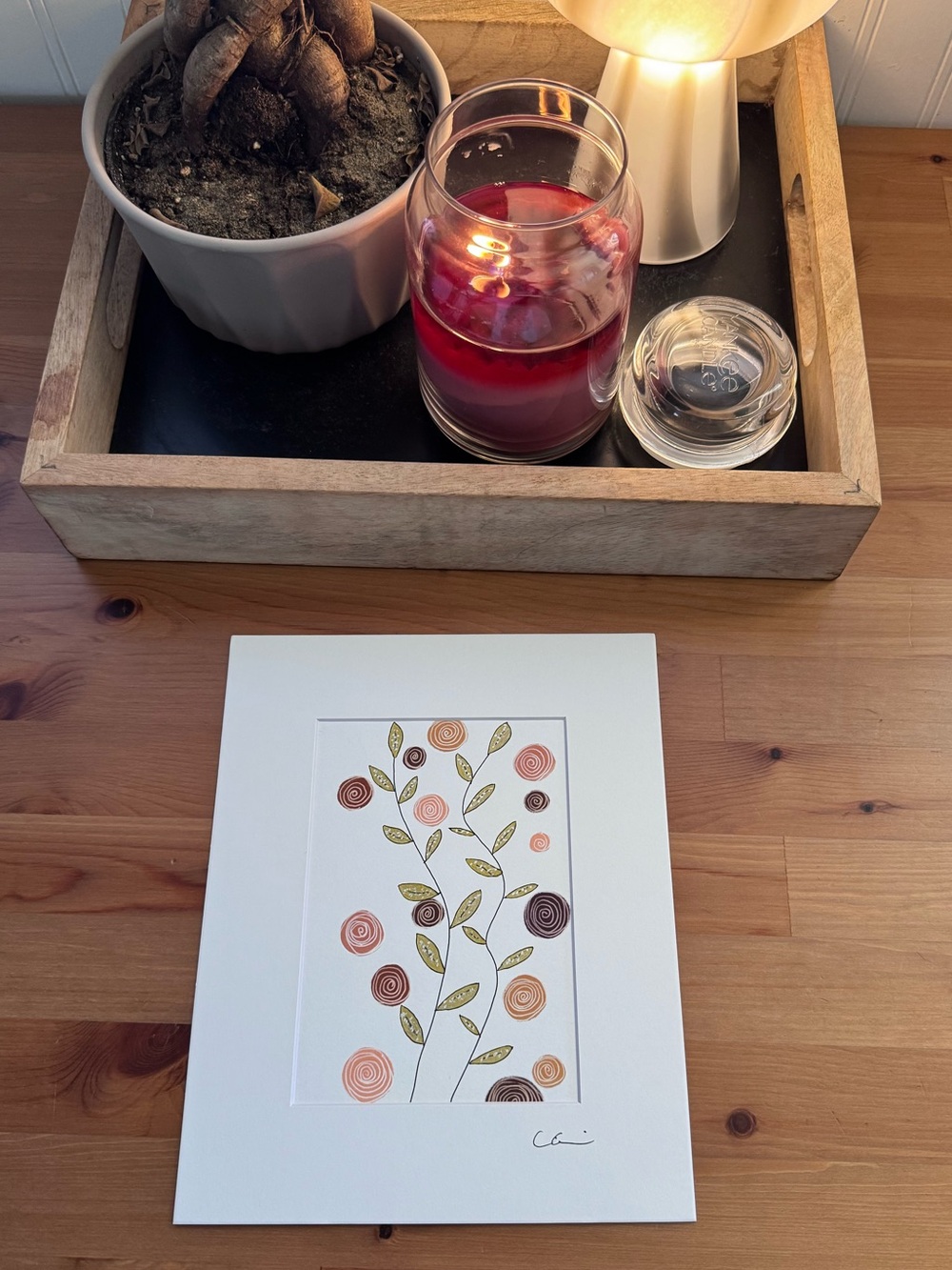 New Original Signed Artwork Ink, Chalk and Marker on Paper